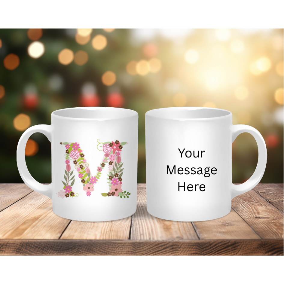 Personalised Coffee Mug- Custom Letter & Name