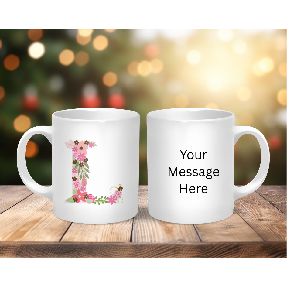 Personalised Coffee Mug- Custom Letter & Name