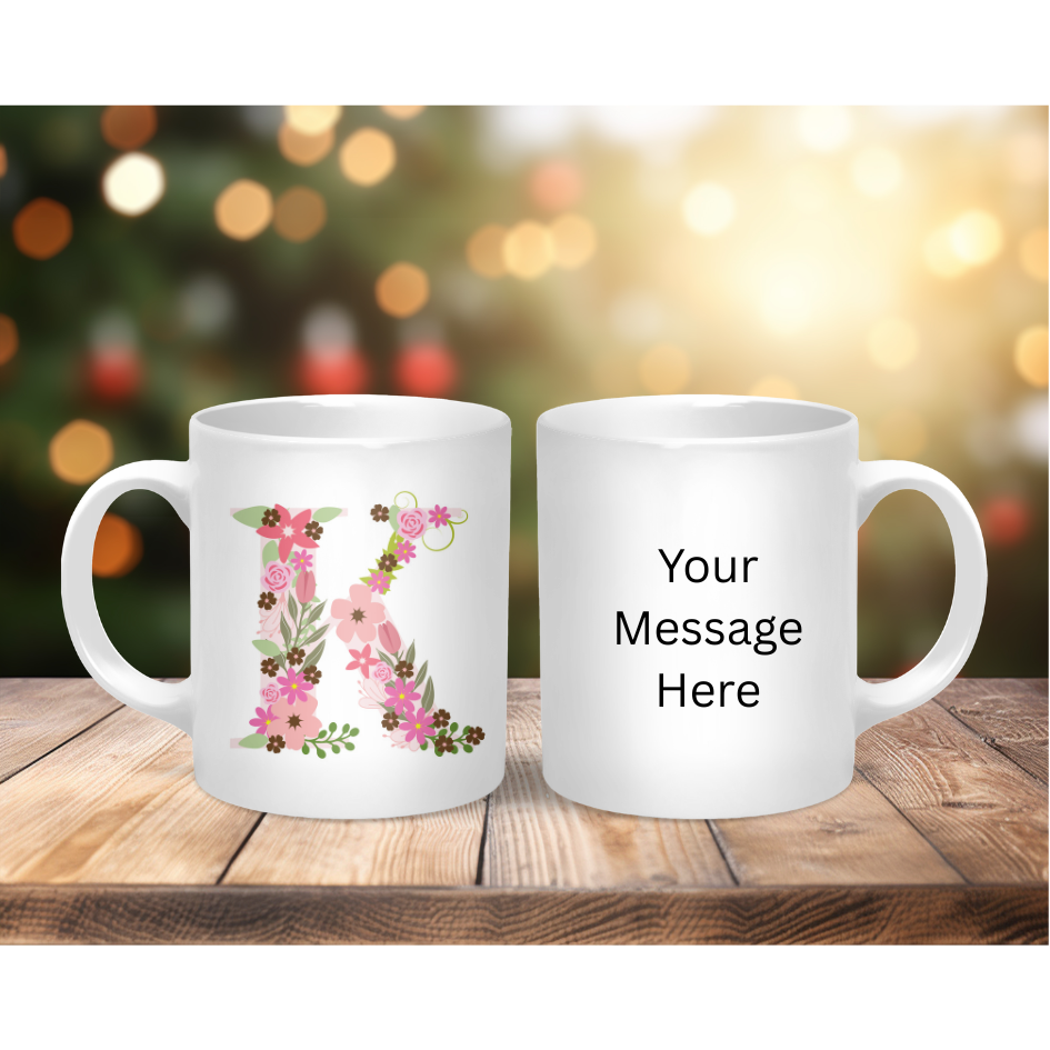 Personalised Coffee Mug- Custom Letter & Name