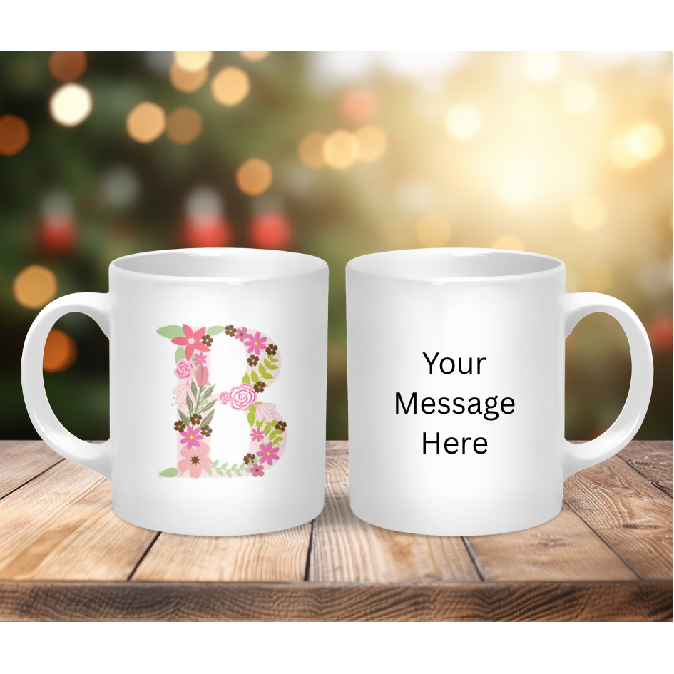 Personalised Coffee Mug- Custom Letter & Name