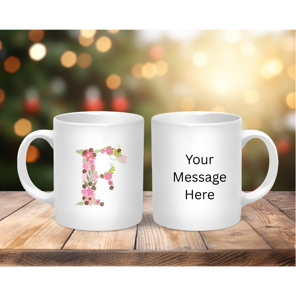 Personalised Coffee Mug- Custom Letter & Name