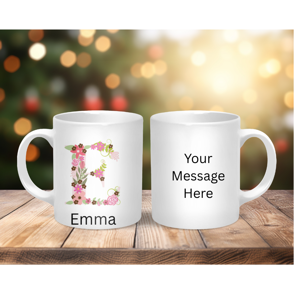 Personalised Coffee Mug- Custom Letter & Name