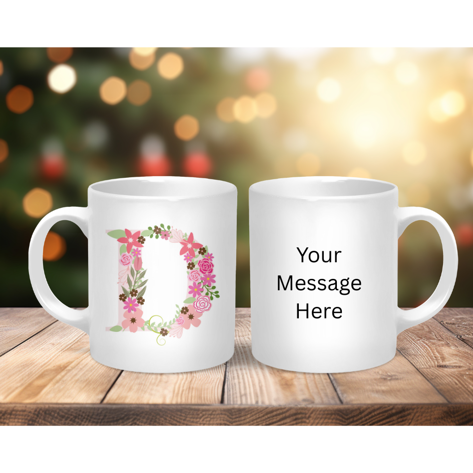 Personalised Coffee Mug- Custom Letter & Name