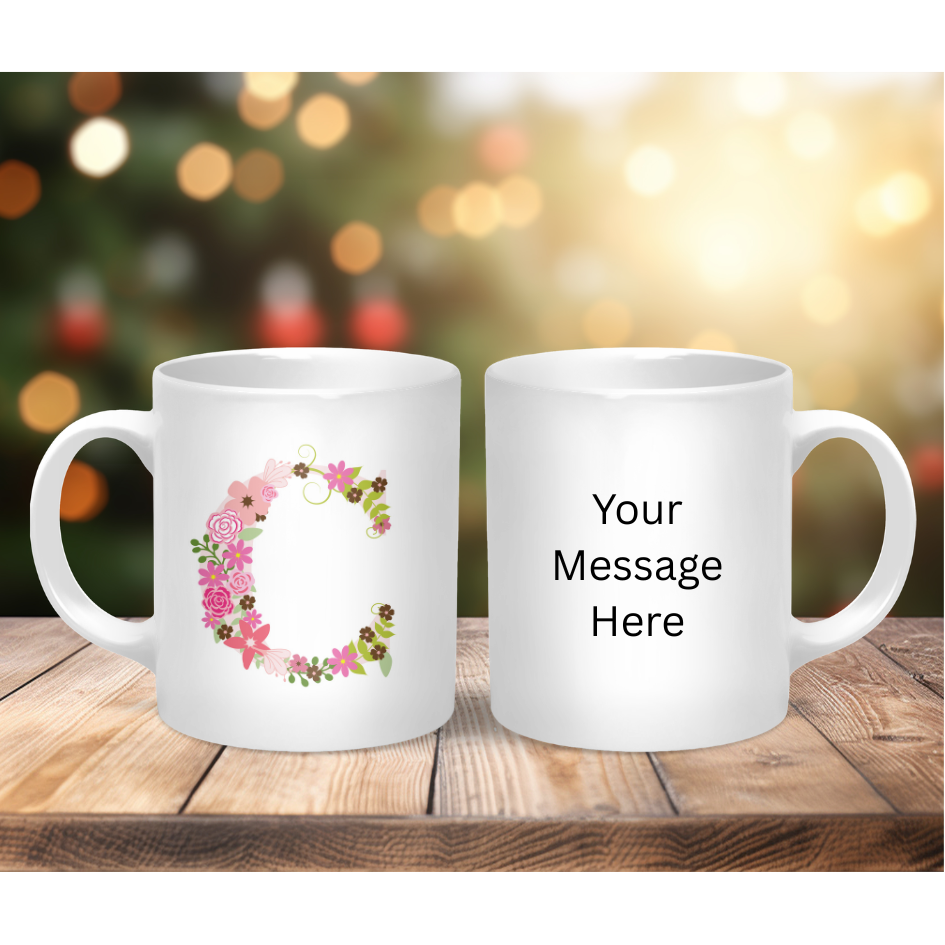 Personalised Coffee Mug- Custom Letter & Name
