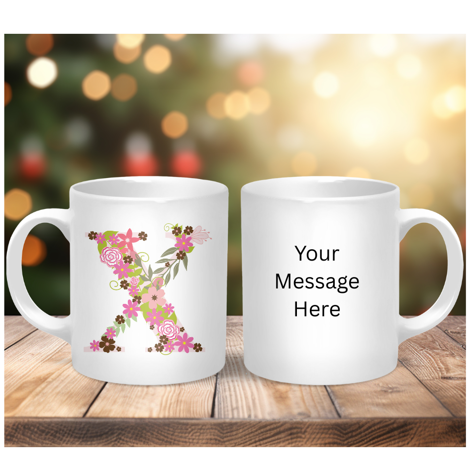Personalised Coffee Mug- Custom Letter & Name
