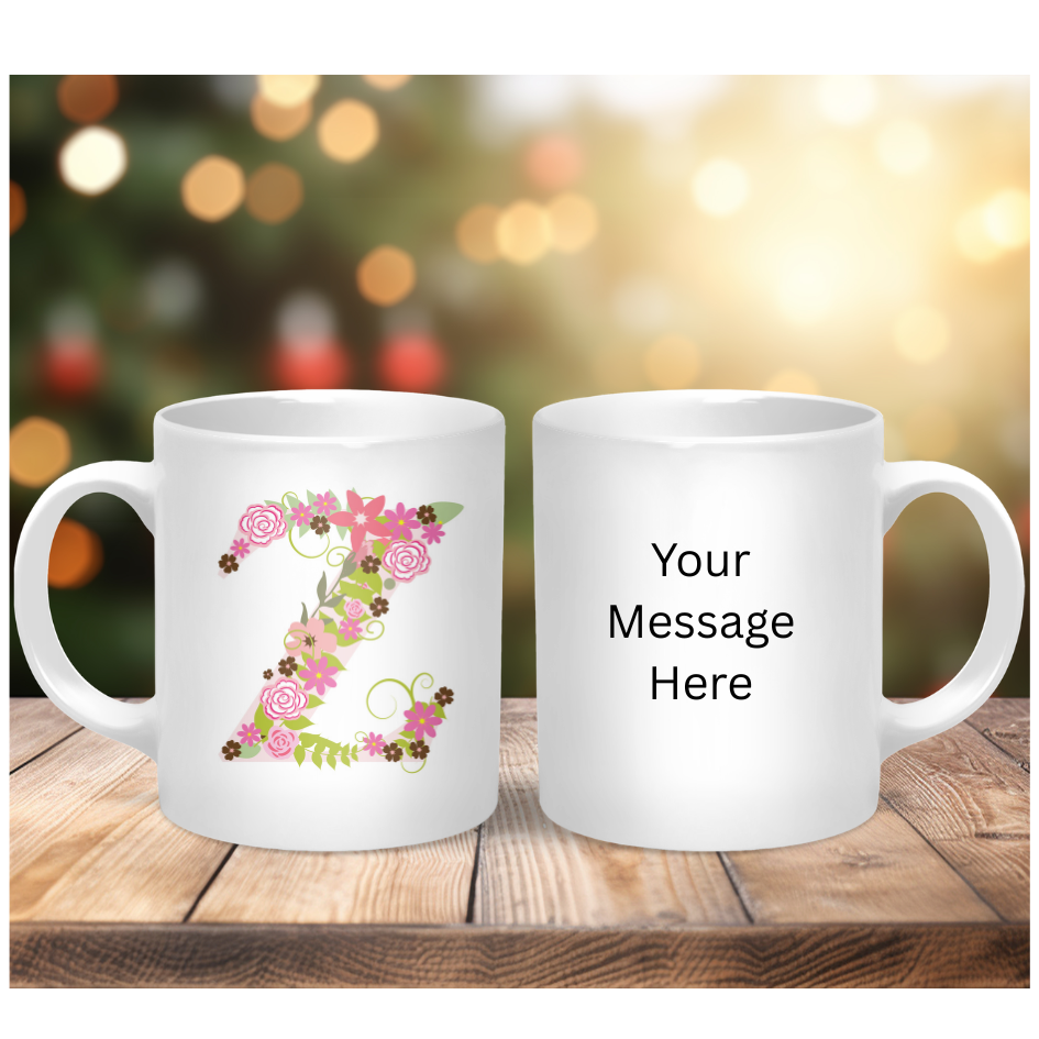 Personalised Coffee Mug- Custom Letter & Name