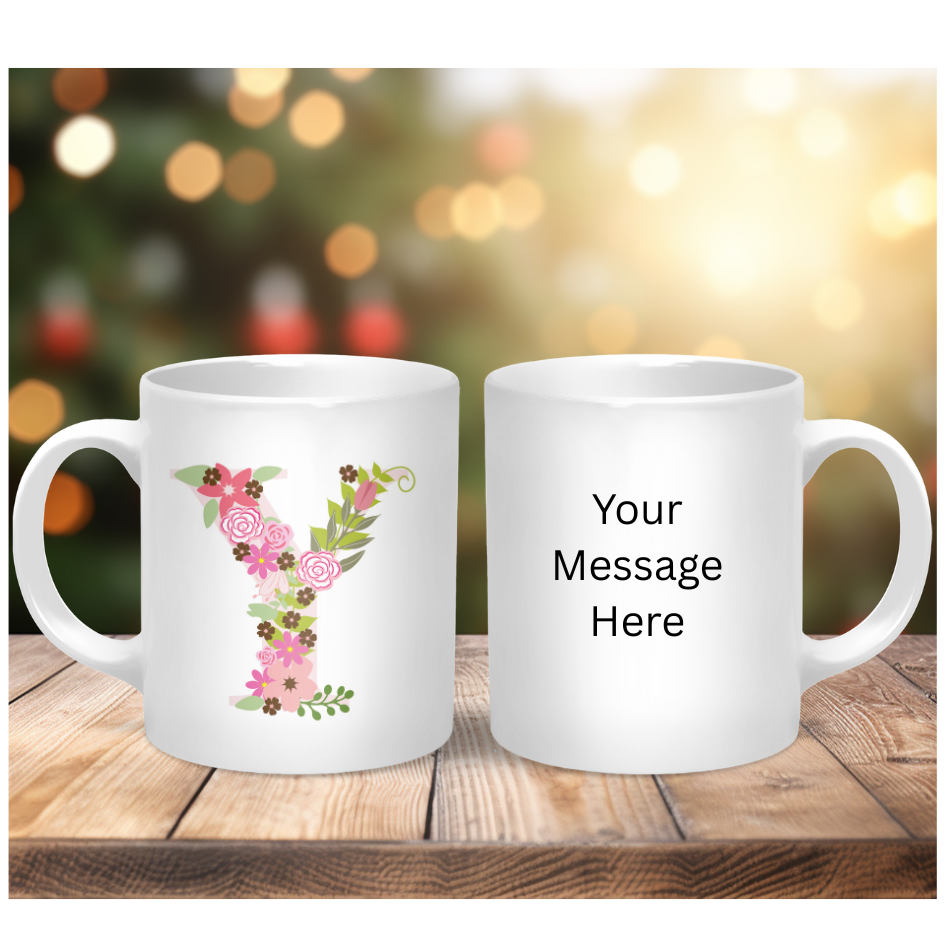Personalised Coffee Mug- Custom Letter & Name