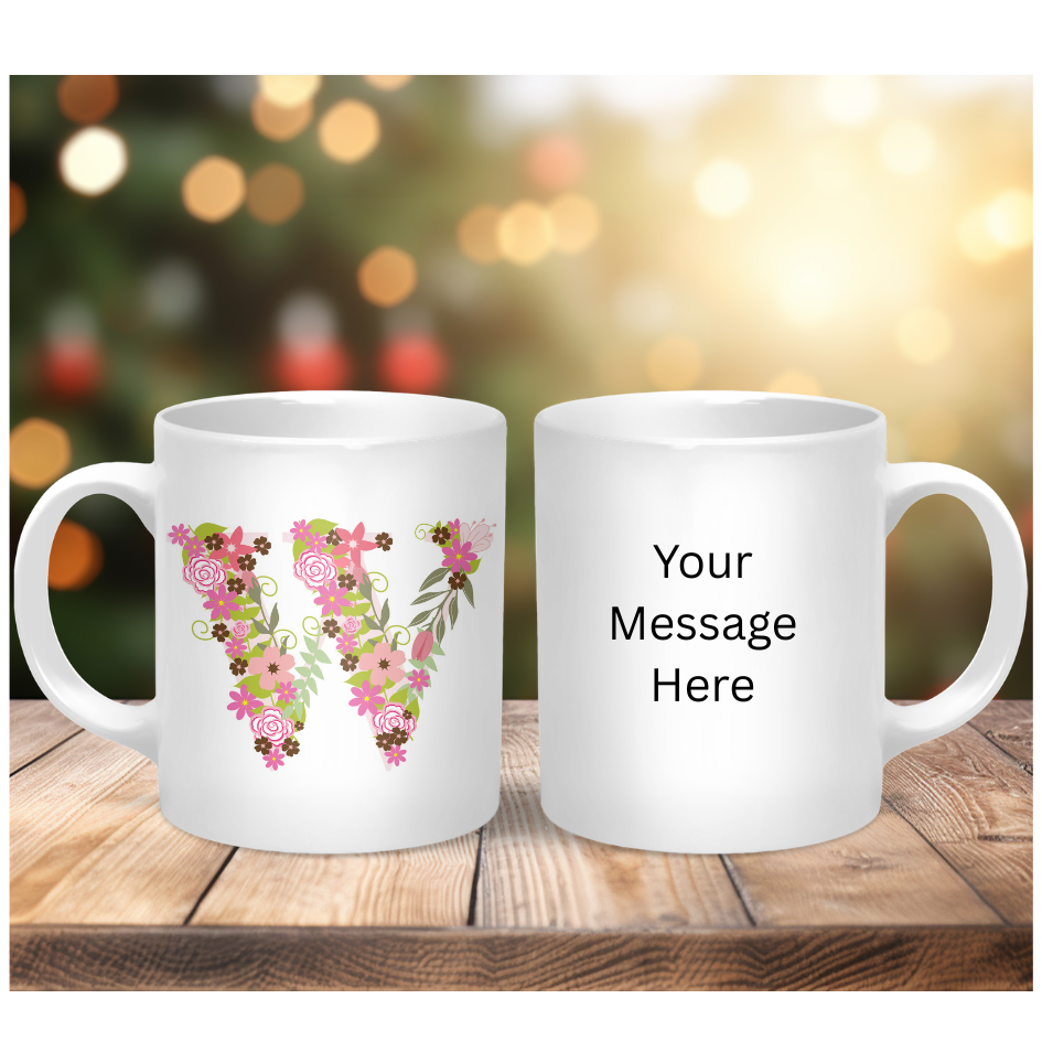 Personalised Coffee Mug- Custom Letter & Name