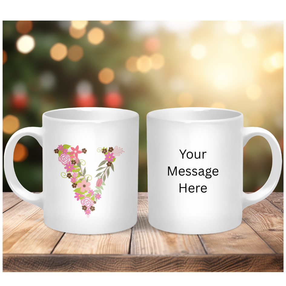 Personalised Coffee Mug- Custom Letter & Name