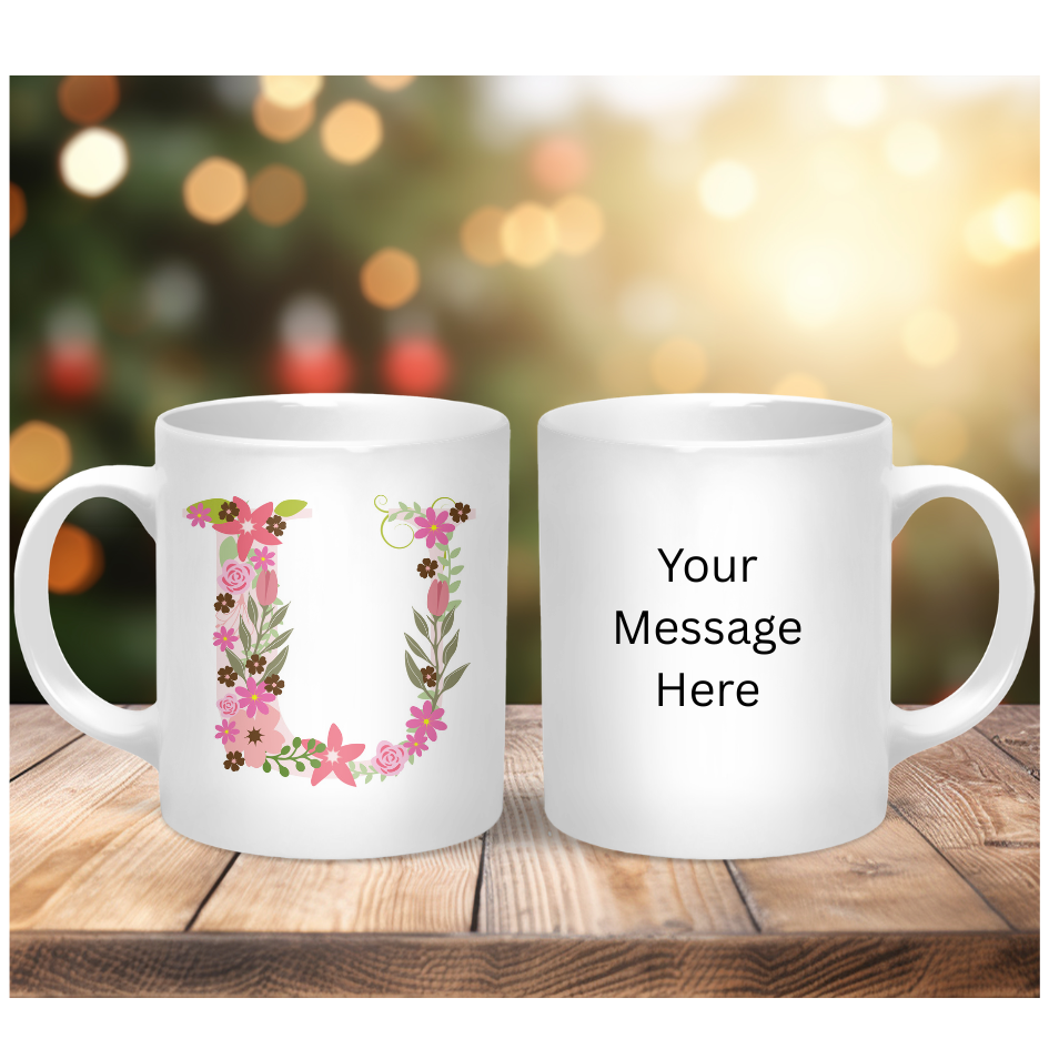 Personalised Coffee Mug- Custom Letter & Name