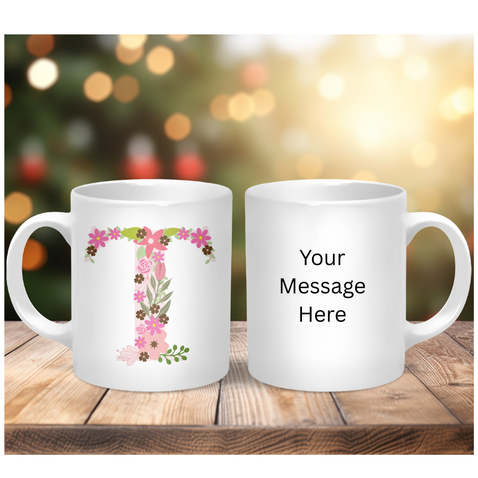 Personalised Coffee Mug- Custom Letter & Name