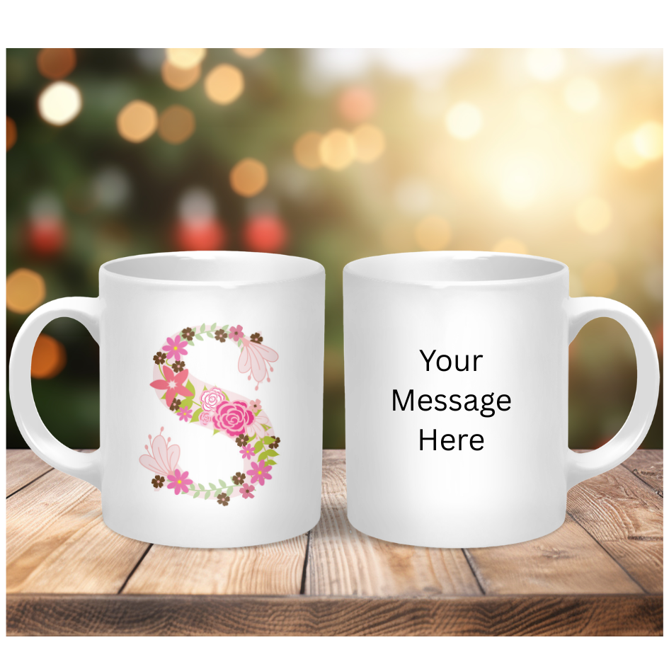 Personalised Coffee Mug- Custom Letter & Name