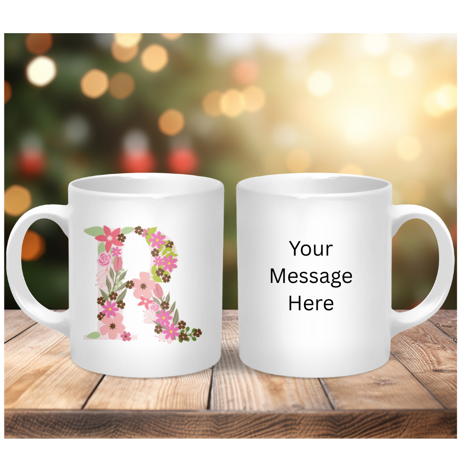Personalised Coffee Mug- Custom Letter & Name