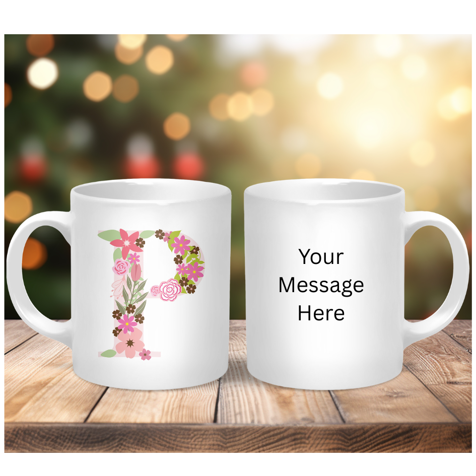 Personalised Coffee Mug- Custom Letter & Name
