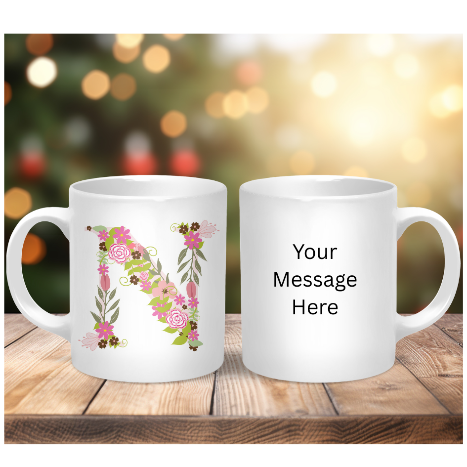Personalised Coffee Mug- Custom Letter & Name