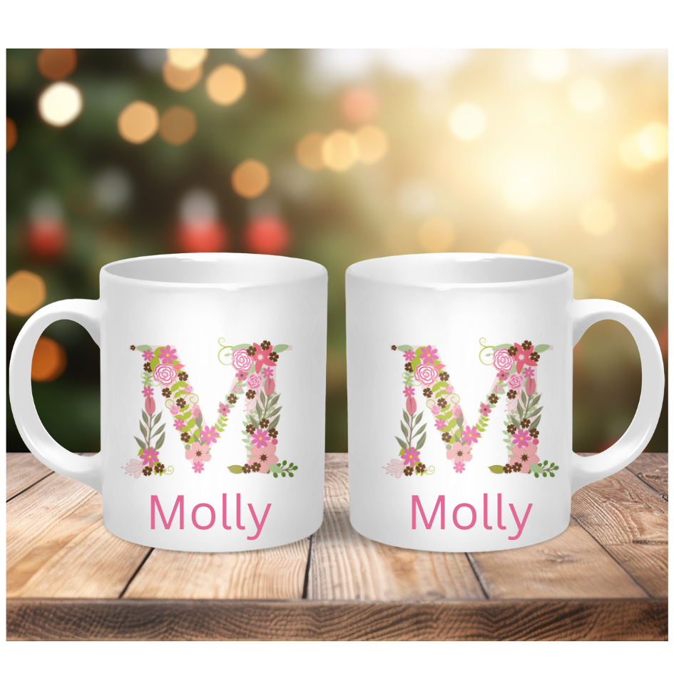 Personalised Coffee Mug- Custom Letter & Name