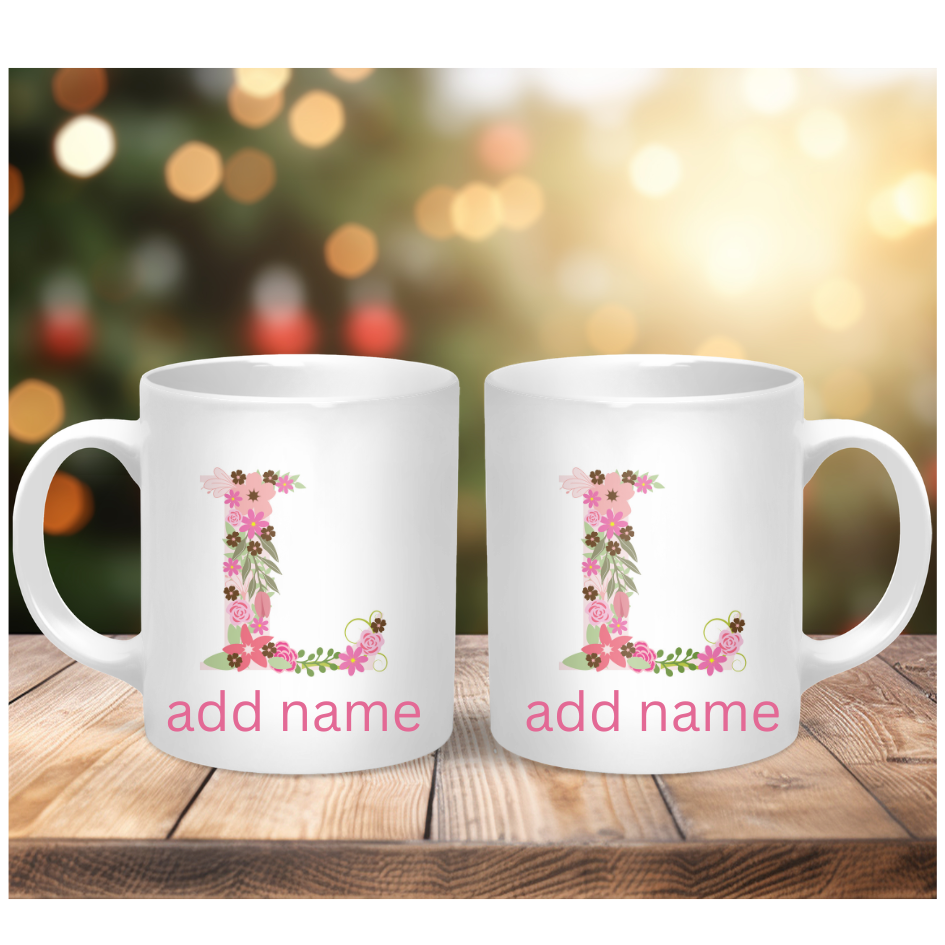 Personalised Coffee Mug- Custom Letter & Name