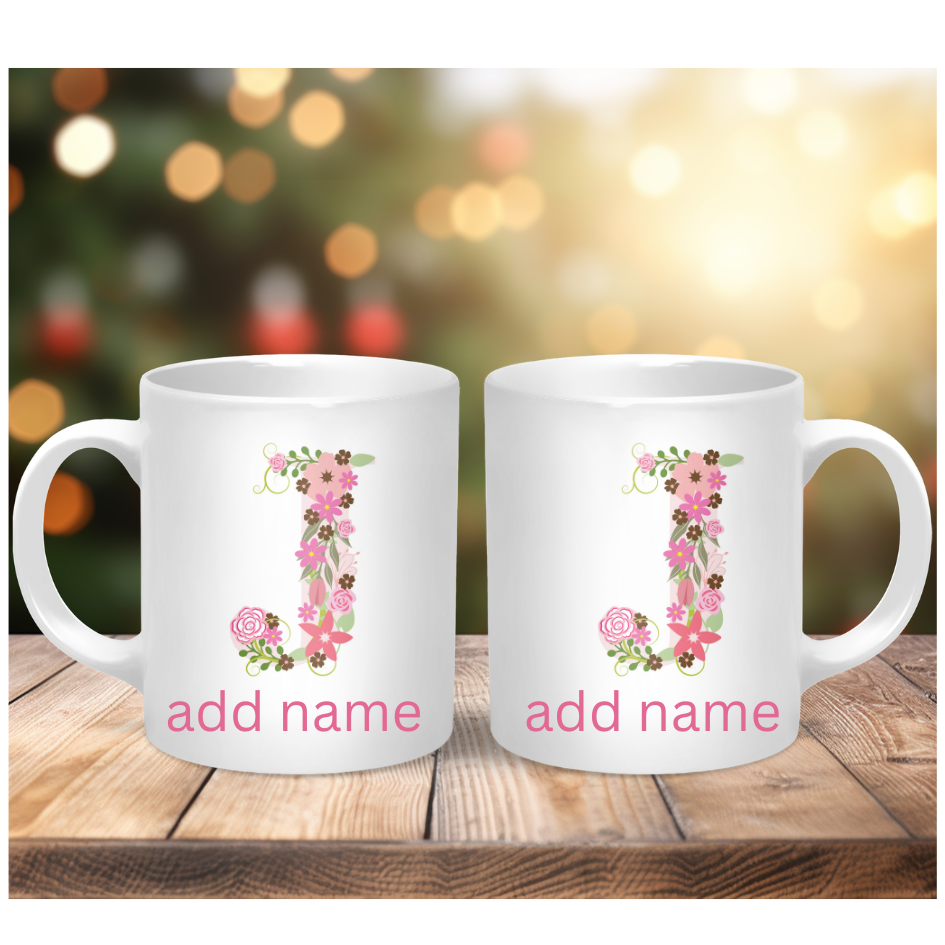 Personalised Coffee Mug- Custom Letter & Name