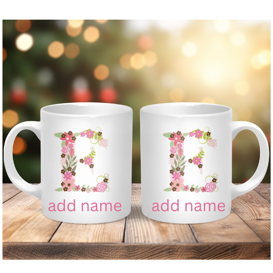 Personalised Coffee Mug- Custom Letter & Name
