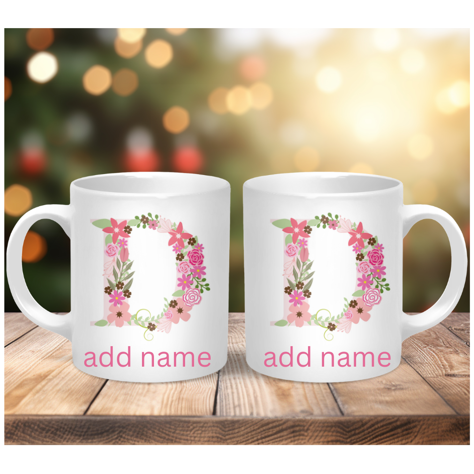 Personalised Coffee Mug- Custom Letter & Name