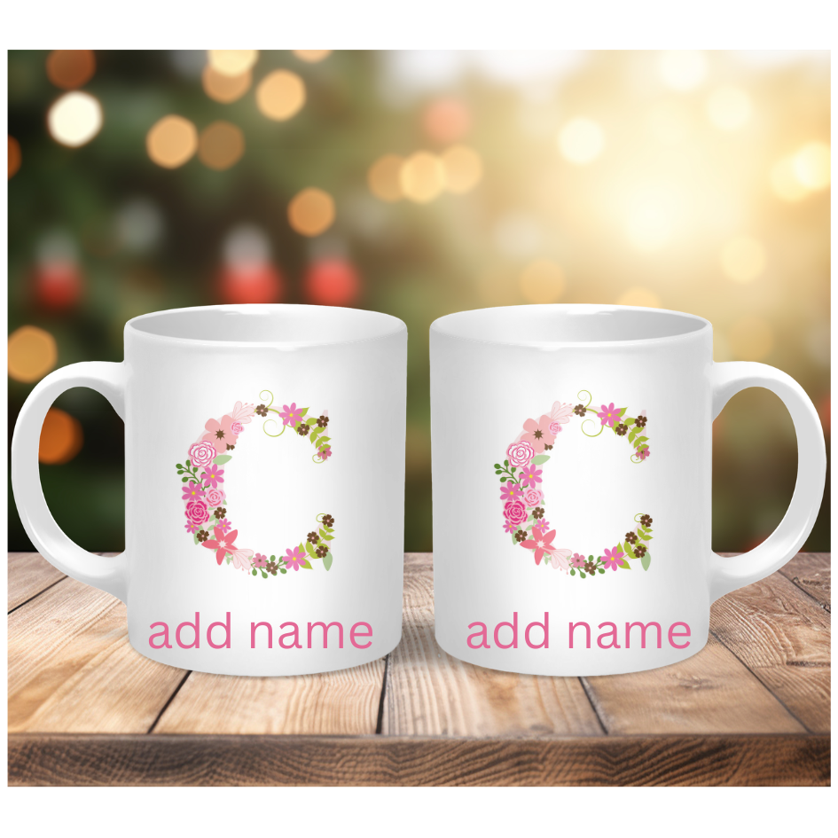 Personalised Coffee Mug- Custom Letter & Name