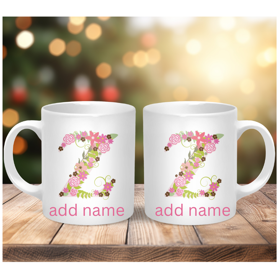 Personalised Coffee Mug- Custom Letter & Name