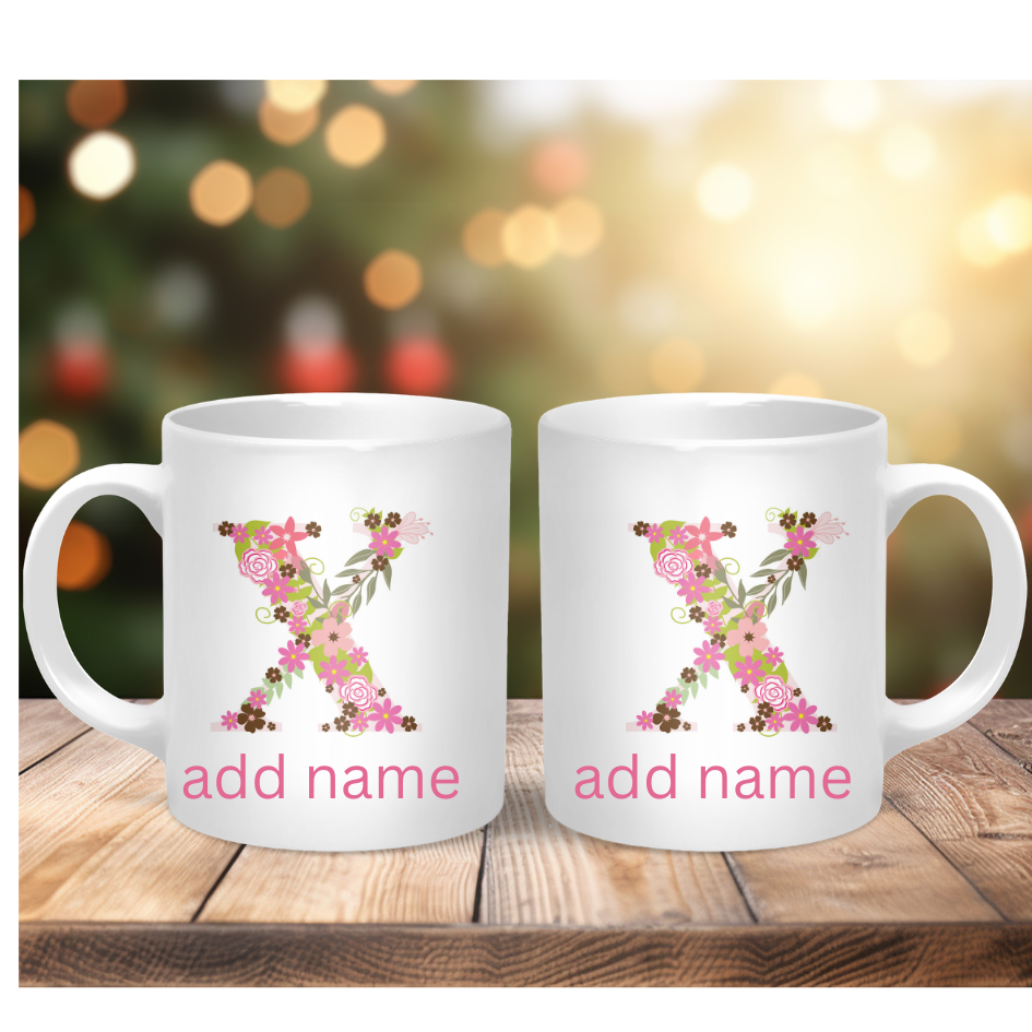Personalised Coffee Mug- Custom Letter & Name