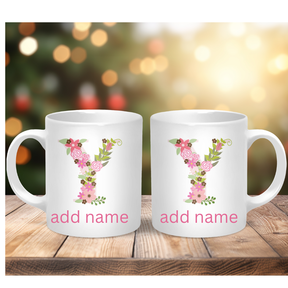 Personalised Coffee Mug- Custom Letter & Name