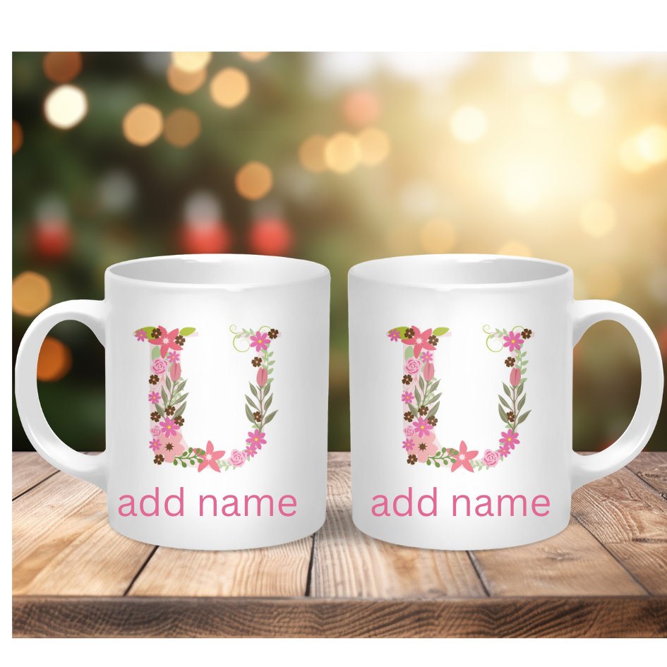 Personalised Coffee Mug- Custom Letter & Name