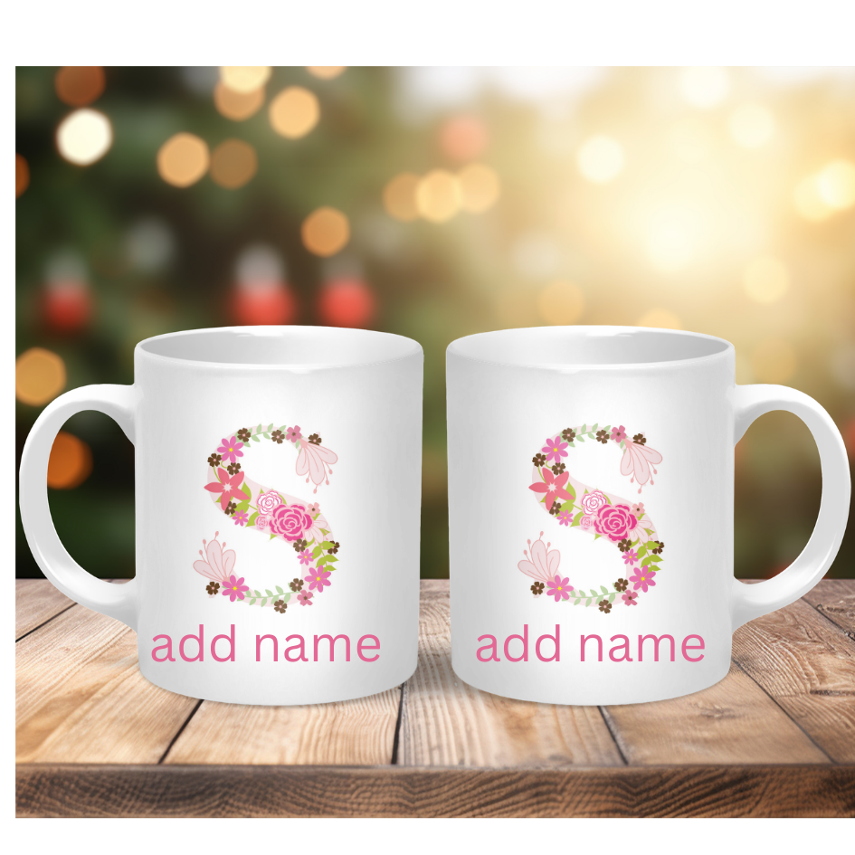 Personalised Coffee Mug- Custom Letter & Name