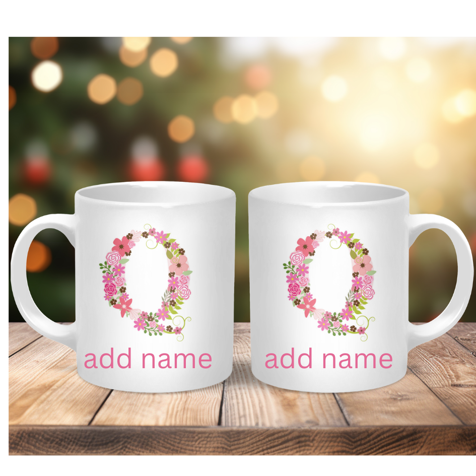 Personalised Coffee Mug- Custom Letter & Name