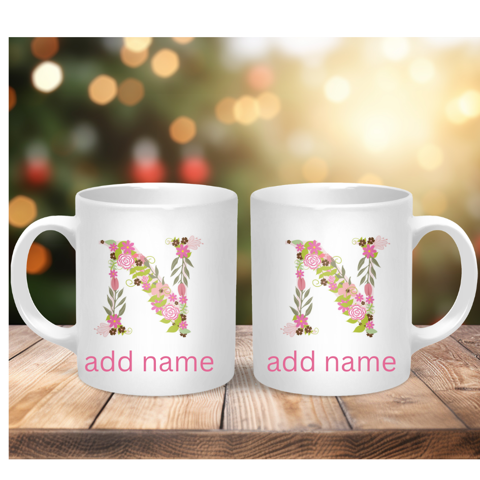 Personalised Coffee Mug- Custom Letter & Name