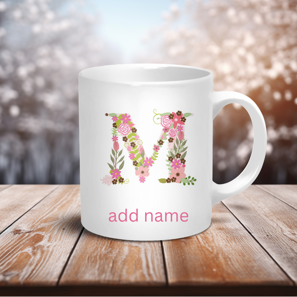 Personalised Coffee Mug- Custom Letter & Name