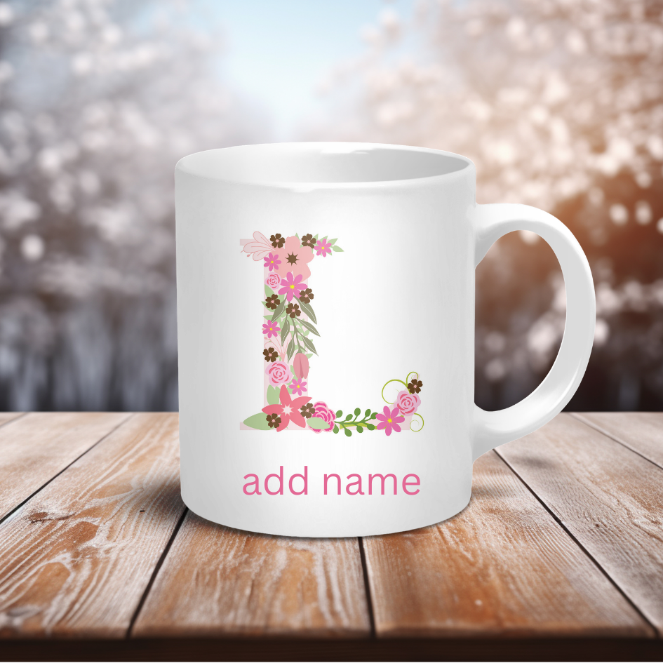 Personalised Coffee Mug- Custom Letter & Name