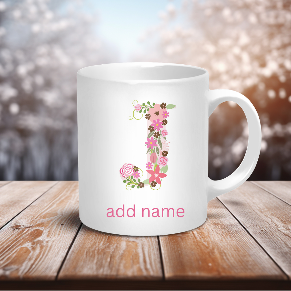 Personalised Coffee Mug- Custom Letter & Name
