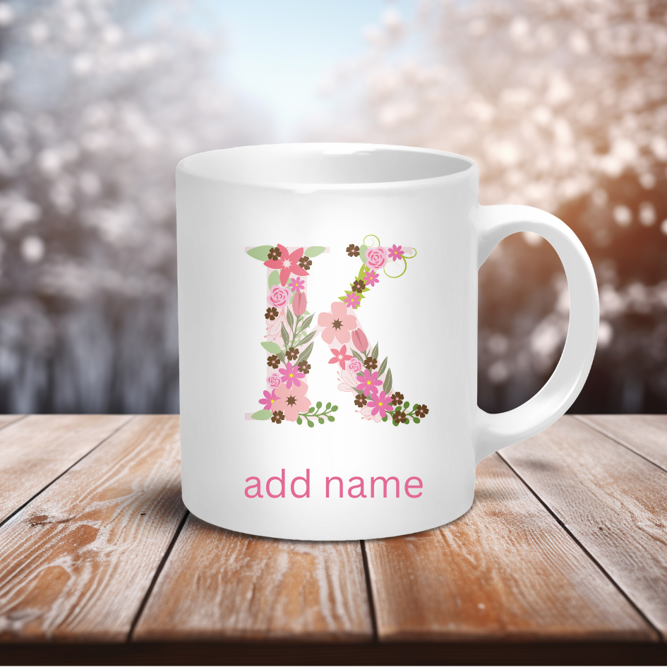 Personalised Coffee Mug- Custom Letter & Name
