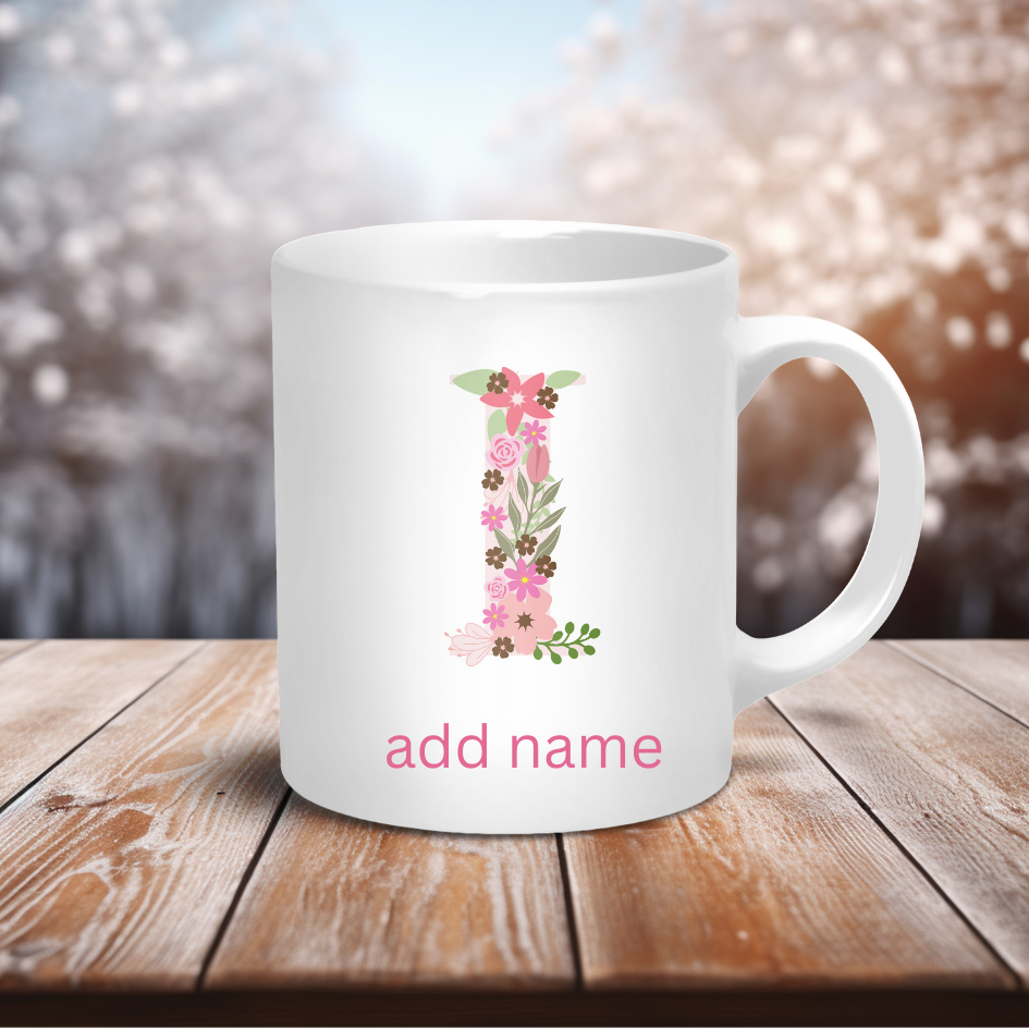 Personalised Coffee Mug- Custom Letter & Name