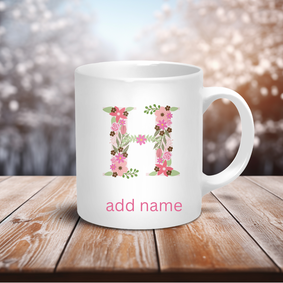 Personalised Coffee Mug- Custom Letter & Name
