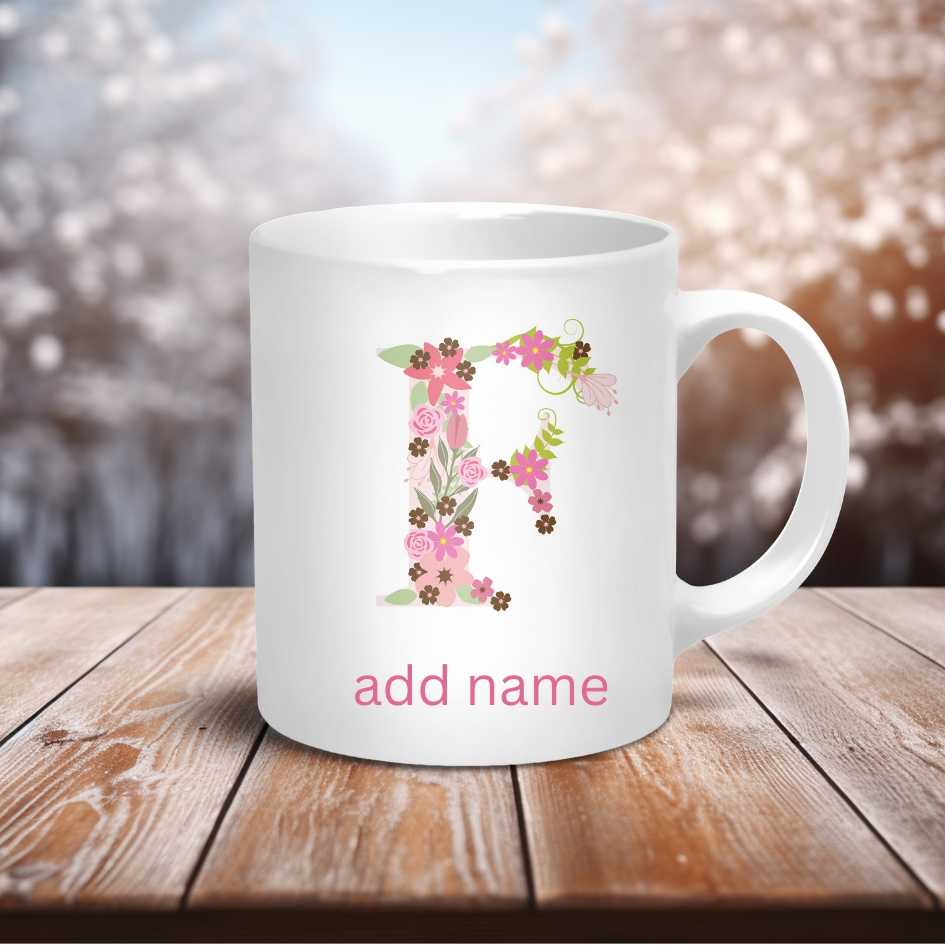 Personalised Coffee Mug- Custom Letter & Name