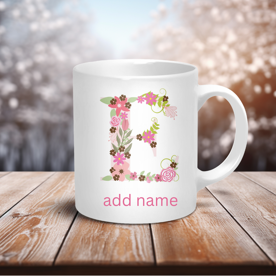 Personalised Coffee Mug- Custom Letter & Name