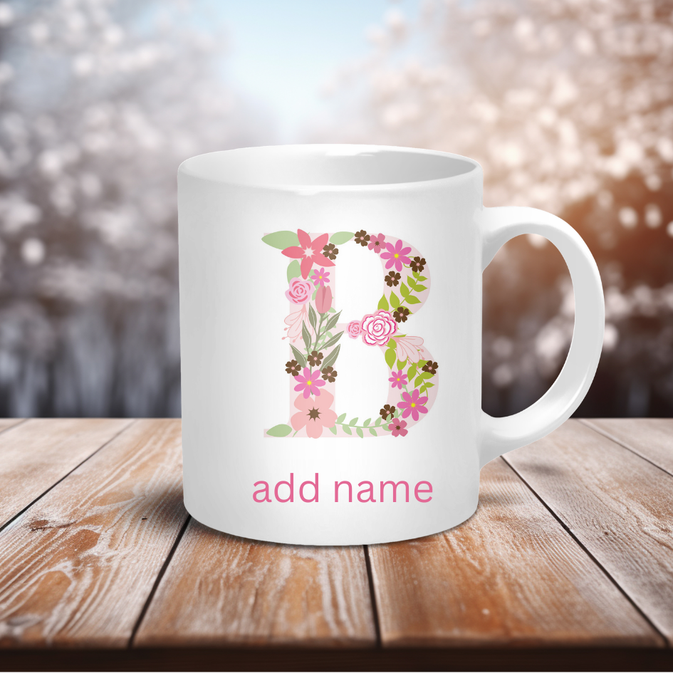 Personalised Coffee Mug- Custom Letter & Name