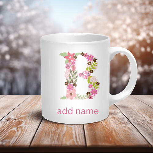 Personalised Coffee Mug- Custom Letter & Name