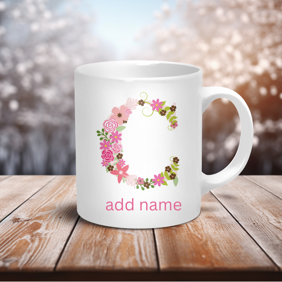 Personalised Coffee Mug- Custom Letter & Name