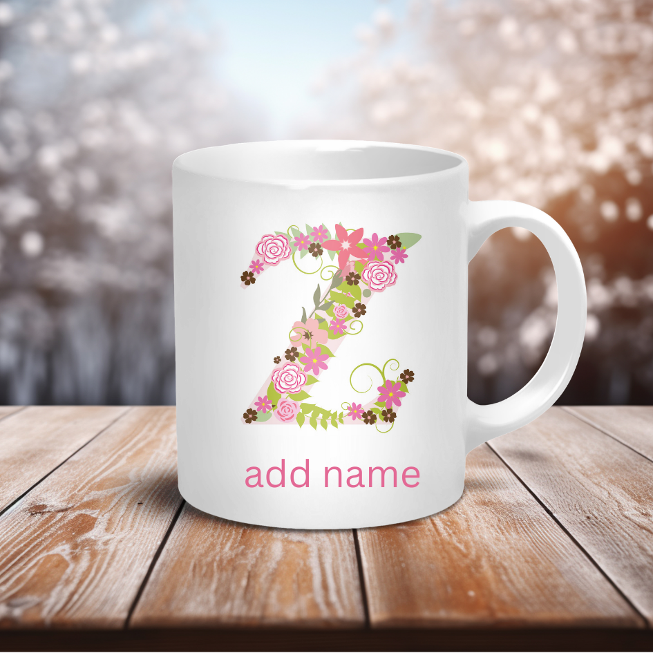 Personalised Coffee Mug- Custom Letter & Name