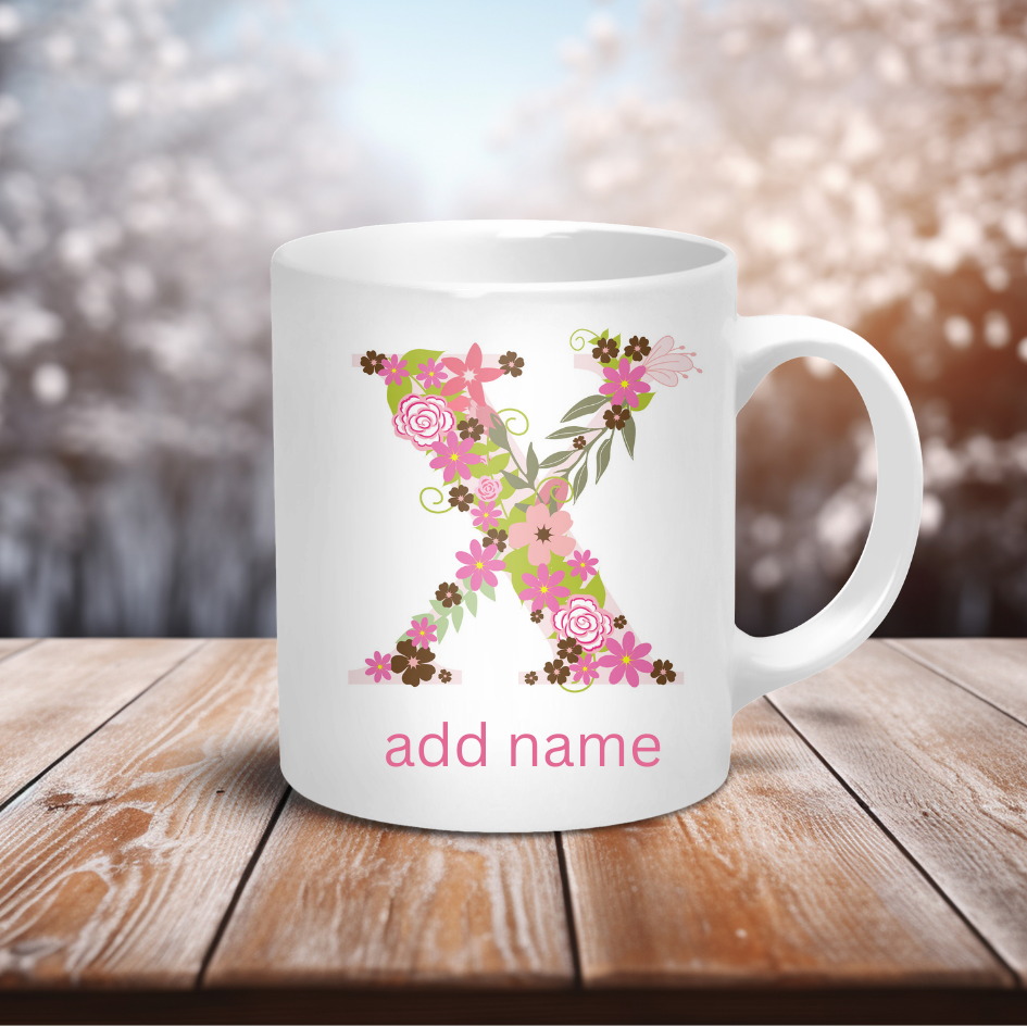 Personalised Coffee Mug- Custom Letter & Name