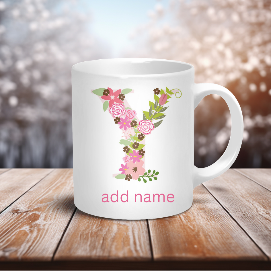 Personalised Coffee Mug- Custom Letter & Name