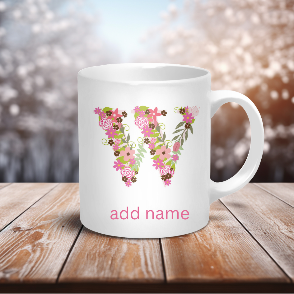 Personalised Coffee Mug- Custom Letter & Name