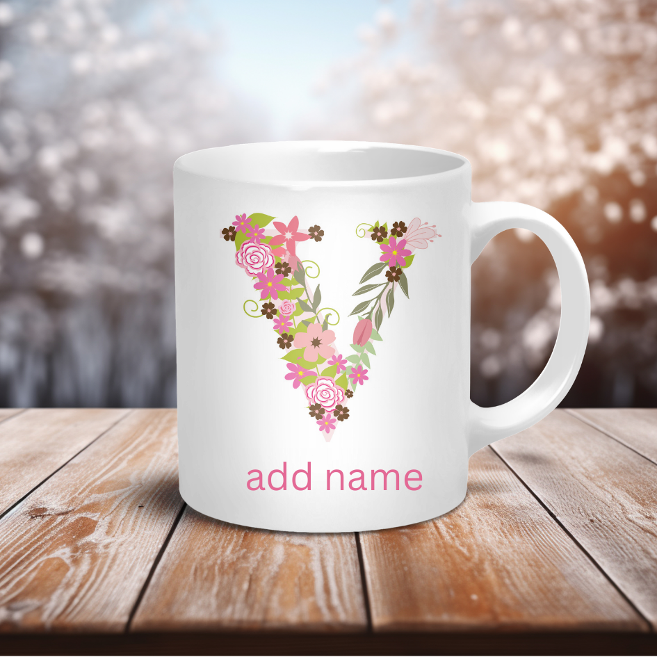 Personalised Coffee Mug- Custom Letter & Name