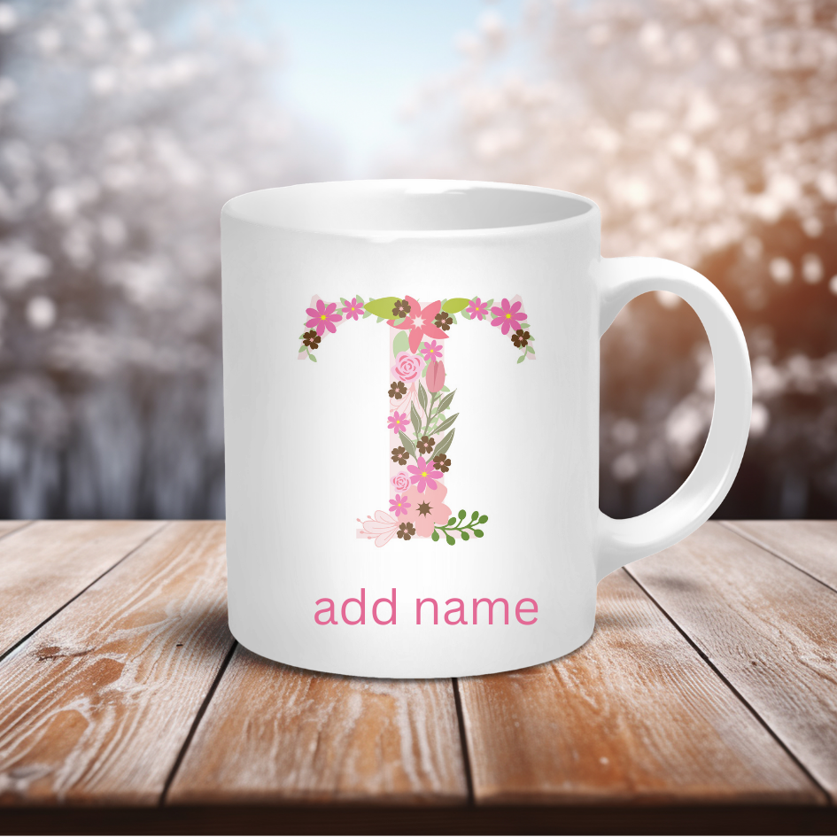 Personalised Coffee Mug- Custom Letter & Name