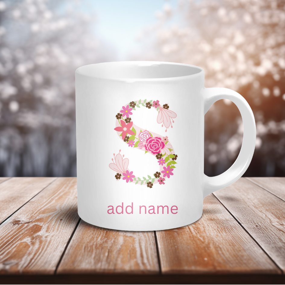 Personalised Coffee Mug- Custom Letter & Name